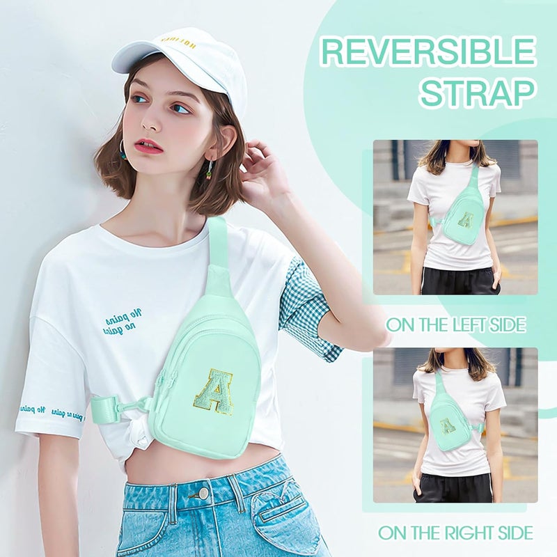 Viverte Small Initial Sling Bag for Girls & Women - Cute Crossbody Fanny Pack Gift - Image 3
